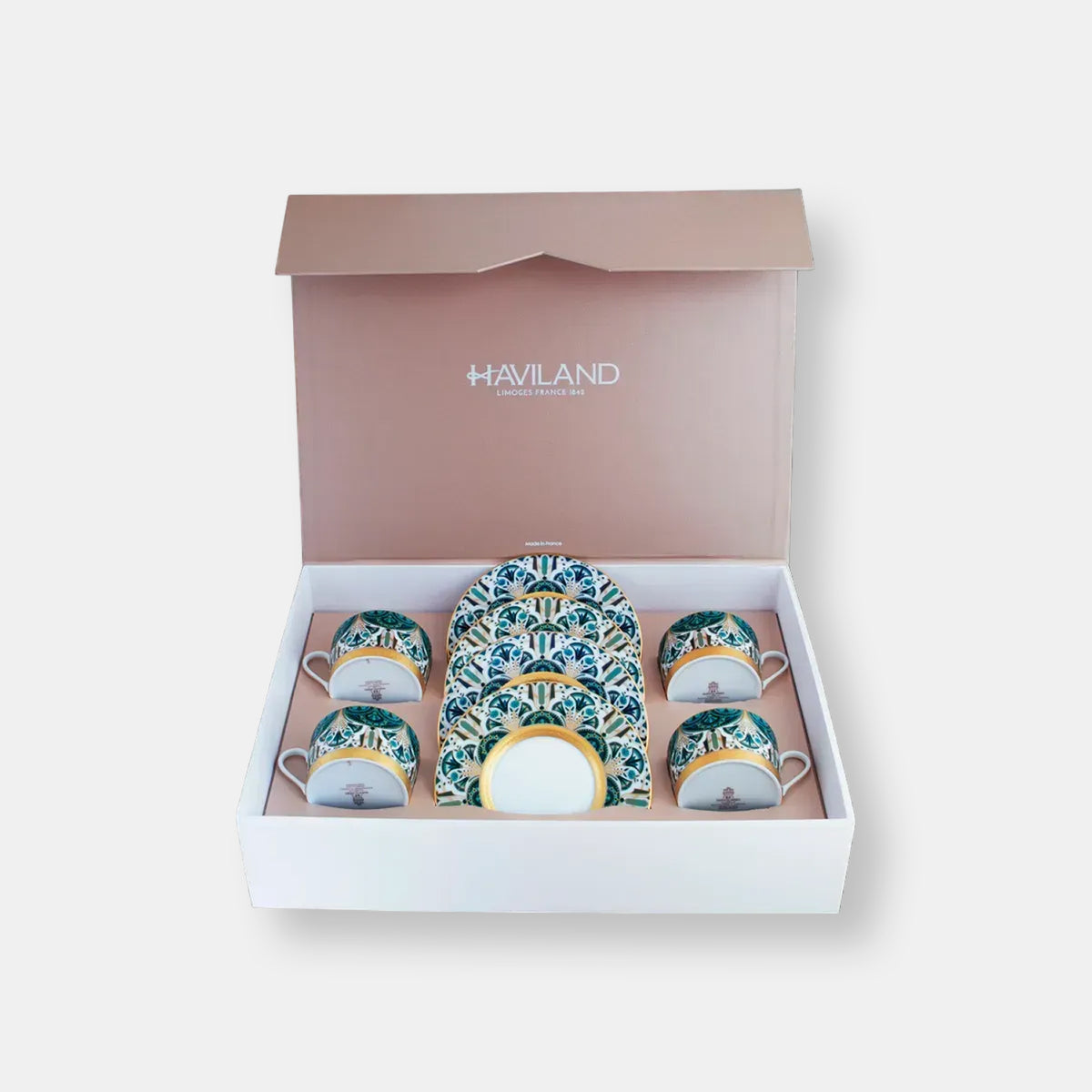 Rêves du nil coffret 4 tasses & soucoupes thé