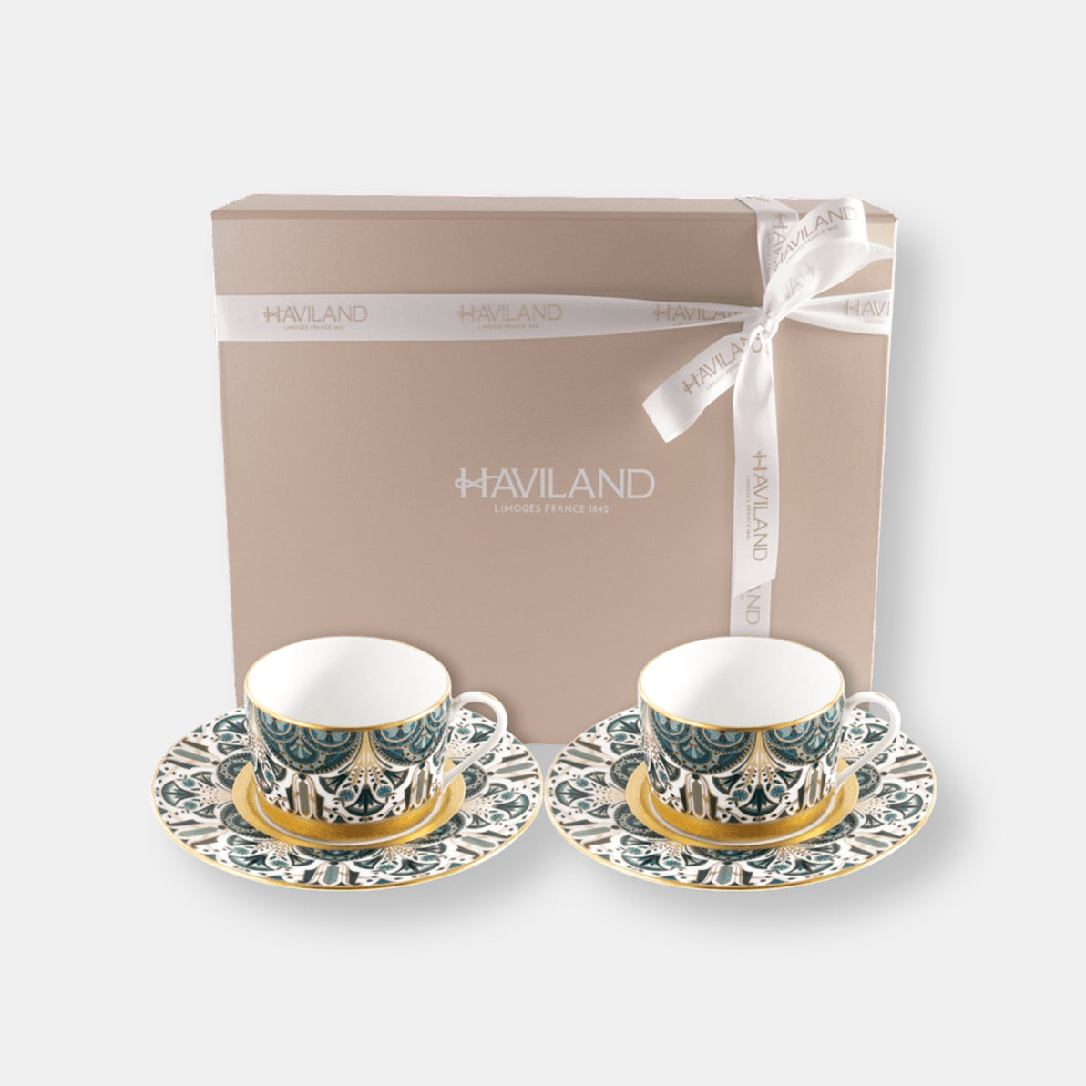 Rêves du nil coffret 2 tasses & soucoupes thé