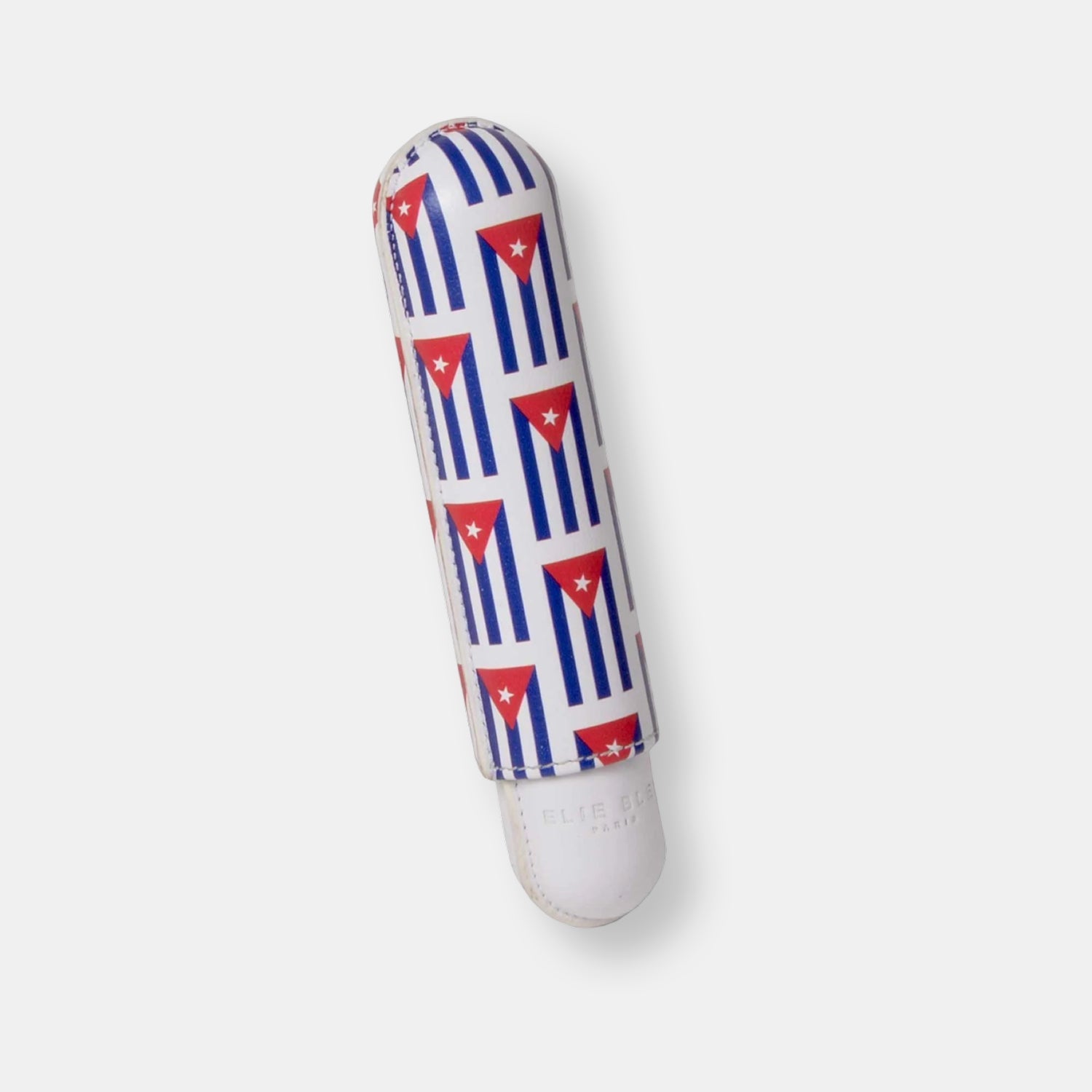Etui cuir 1cig. "petit drapeaux cubains" (calibre 27mm)