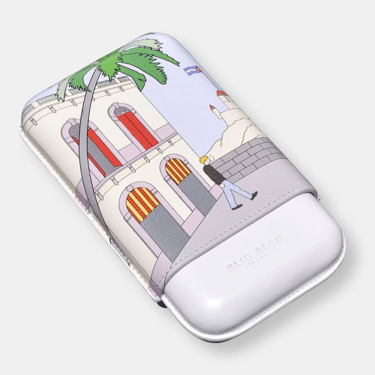 Etui cuir "casa cubana" 3 cigares calibre 27