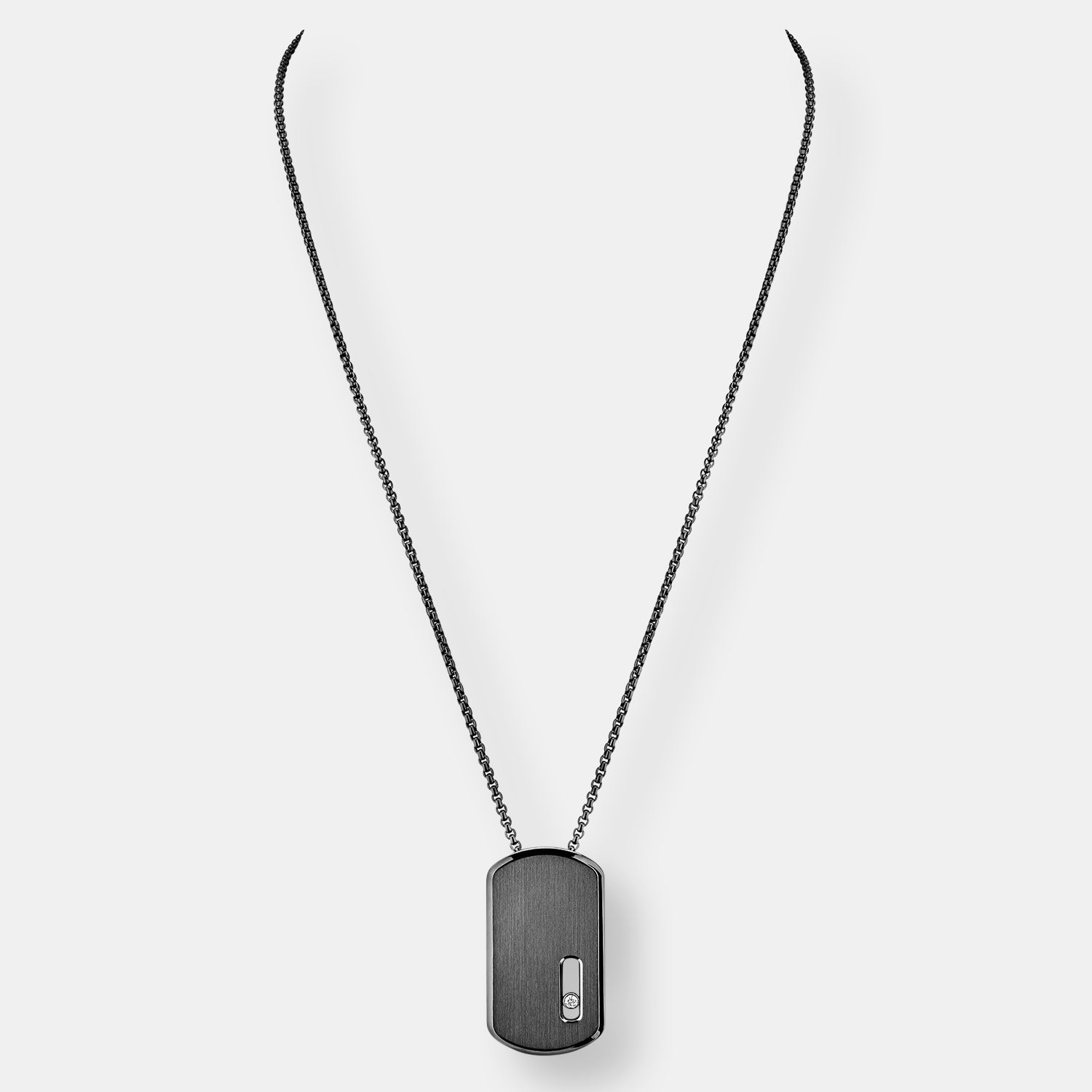 Collier diamant titane graphite