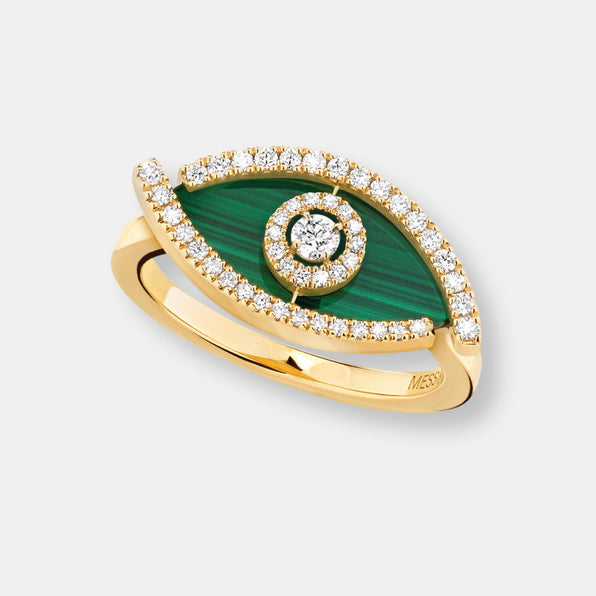 Bague lucky eye color malachite