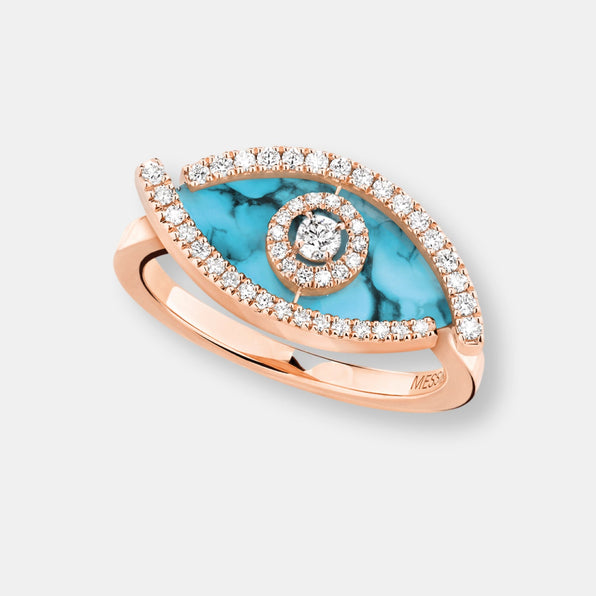 Bague lucky eye color turquoise