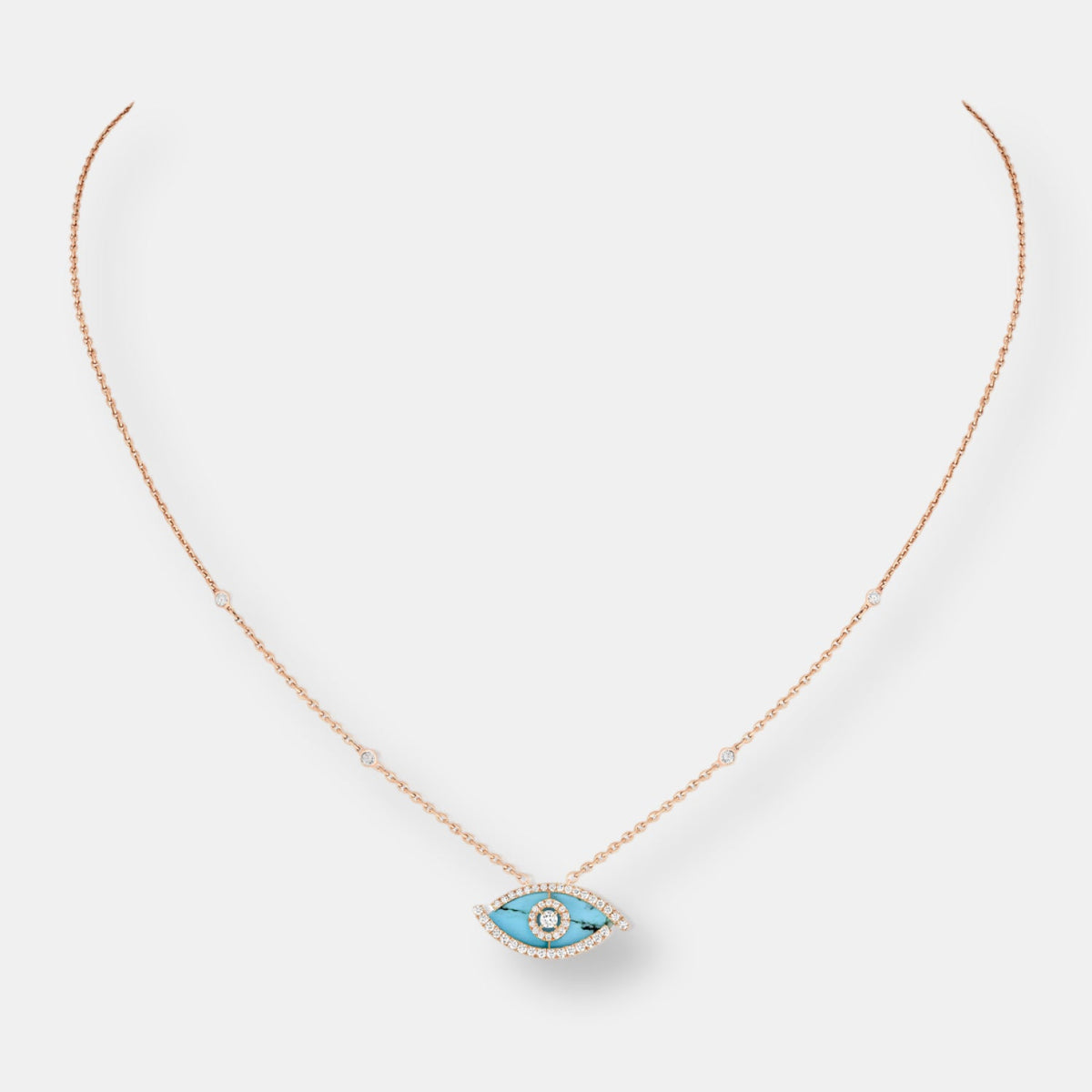 Collier lucky eye color turquoise