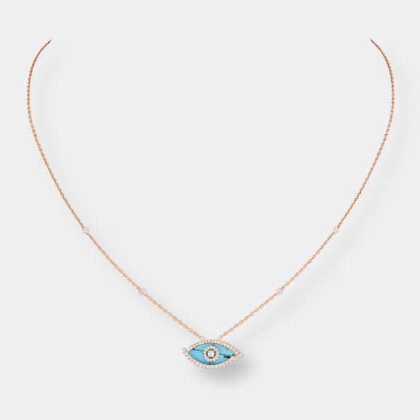 Collier lucky eye color turquoise