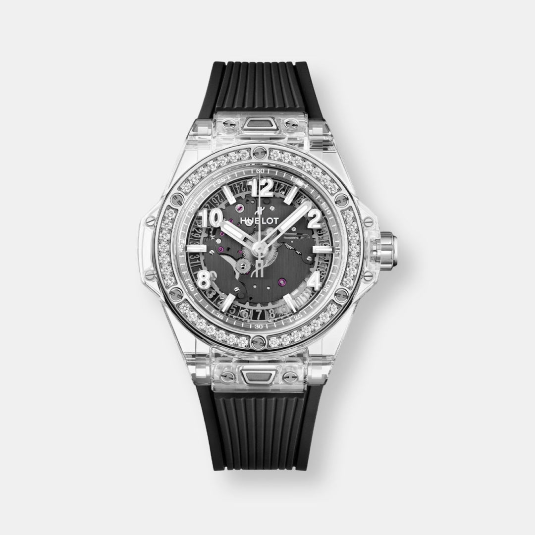 Montre big bang one click sapphire diamonds