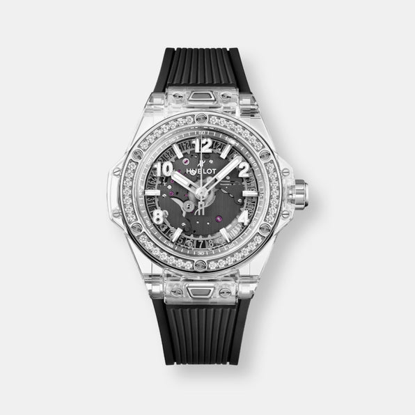 Montre big bang one click sapphire diamonds