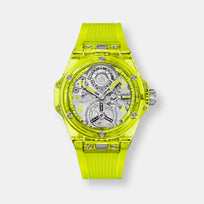Montre tourbillon automatic yellow neon saxem