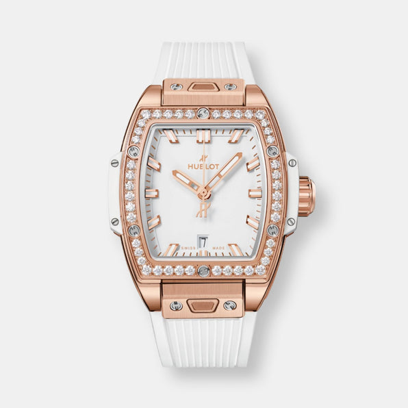 Montre spirit of big bang king gold white diamonds