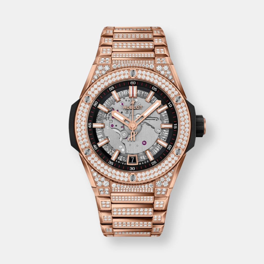 Montre big bang integral time only king gold pavé