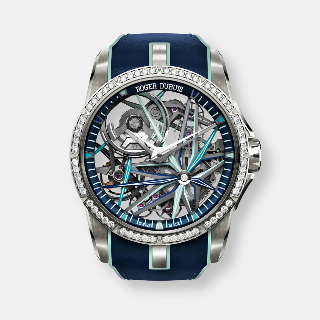 Montre excalibur blacklight mb or blanc 42mm