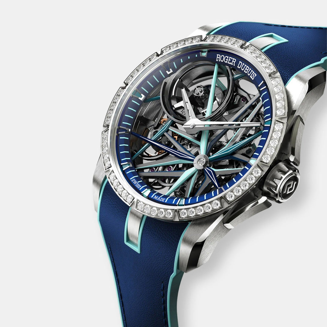 Montre excalibur blacklight mb or blanc 42mm
