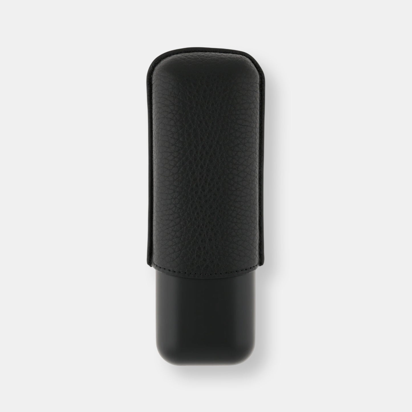 Etui double cigares noir graine mat