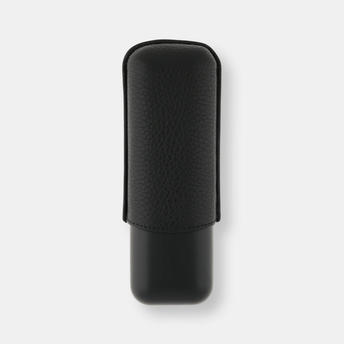 Etui double cigares noir graine mat