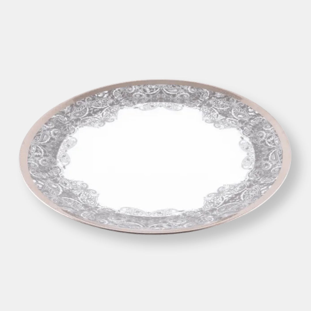 Coffret de 2 assiettes gastronomie romane gris