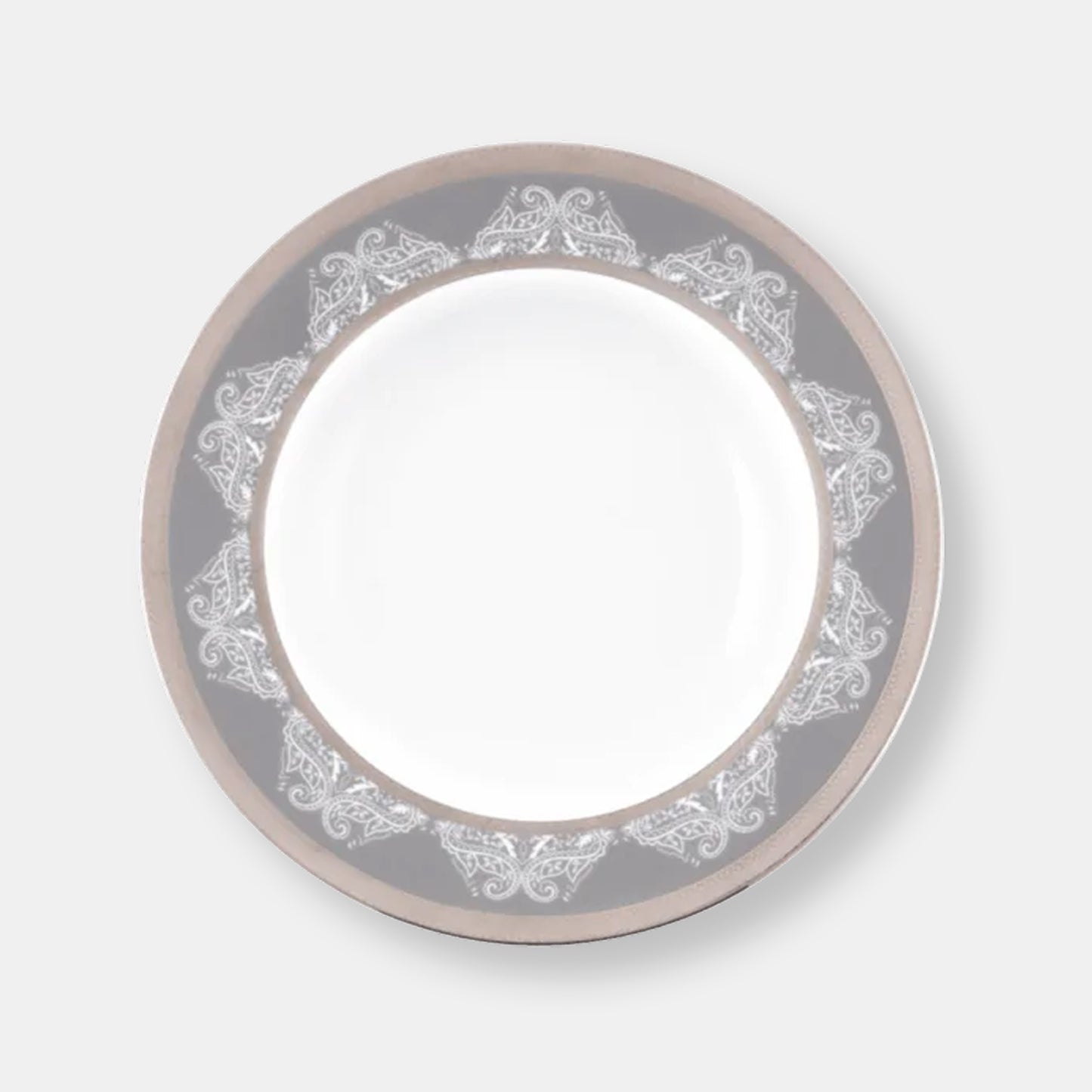 Coffret de 2 assiettes creuse à aile romane gris