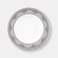 Coffret de 2 assiettes creuse à aile romane gris