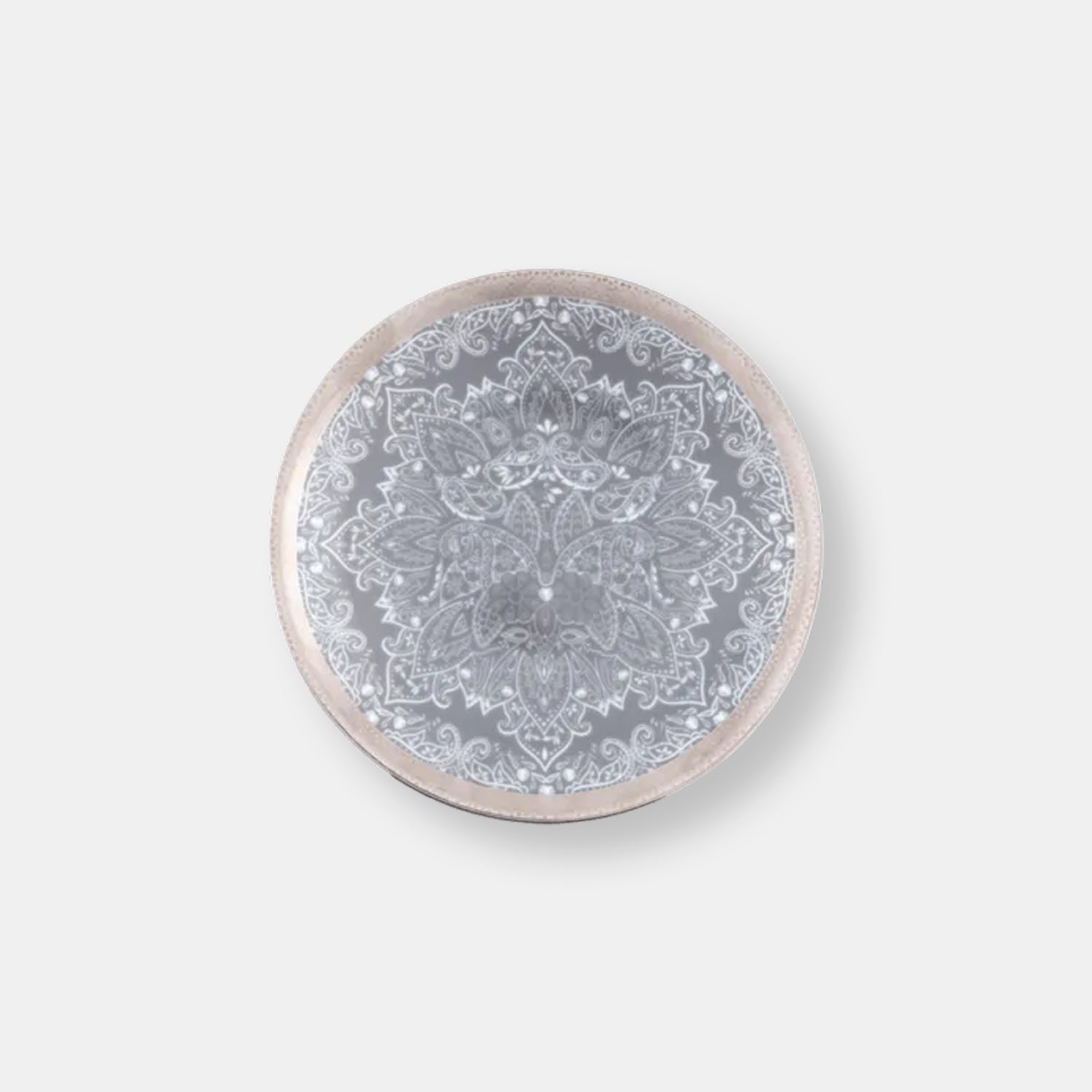 Coffret de 2 assiettes à pain romane gris