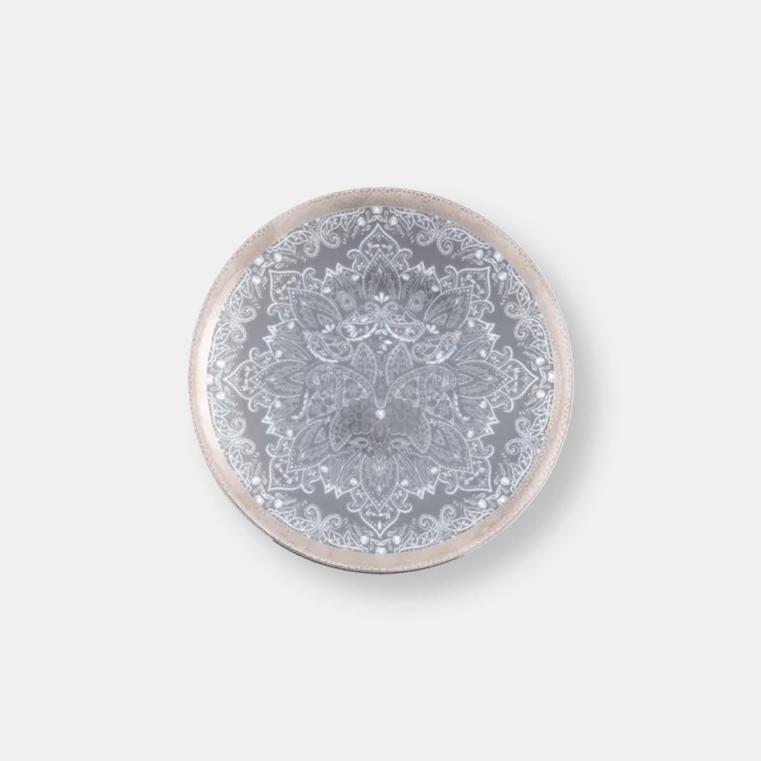 Coffret de 2 assiettes à pain romane gris