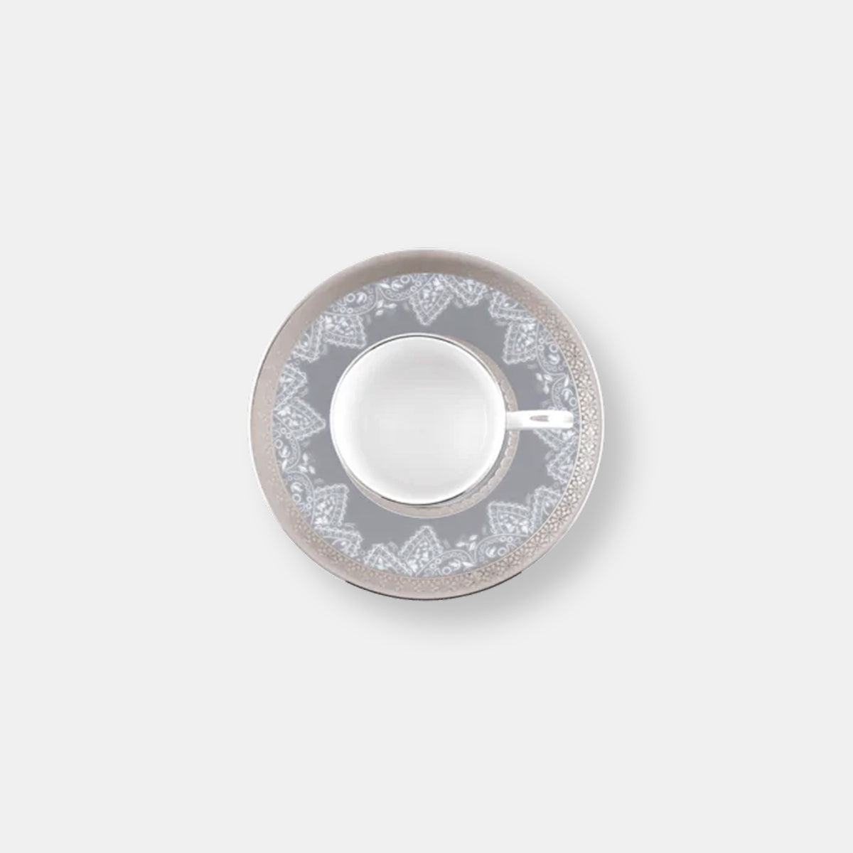 Coffret de 2 tasses et soucoupes romane gris
