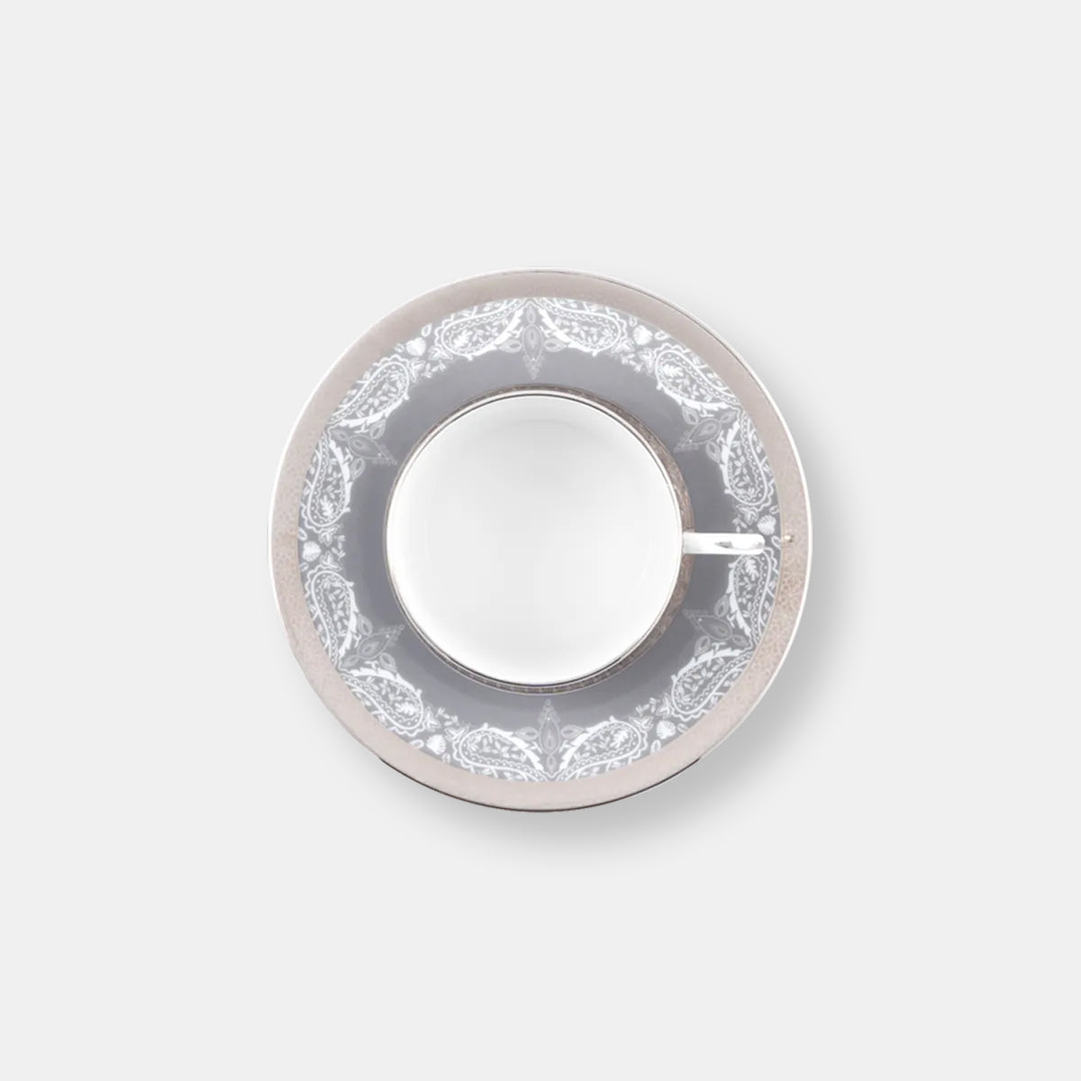 Coffret de 4 tasses et soucoupes thé romane gris