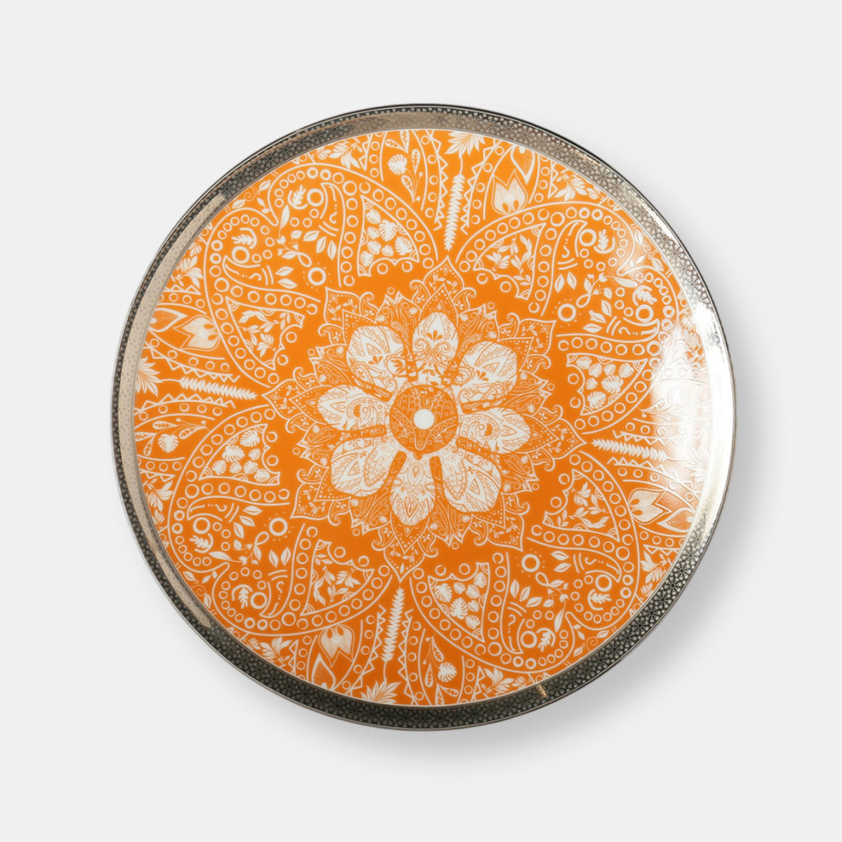 Coffret de 2 assiettes à dessert romane orange