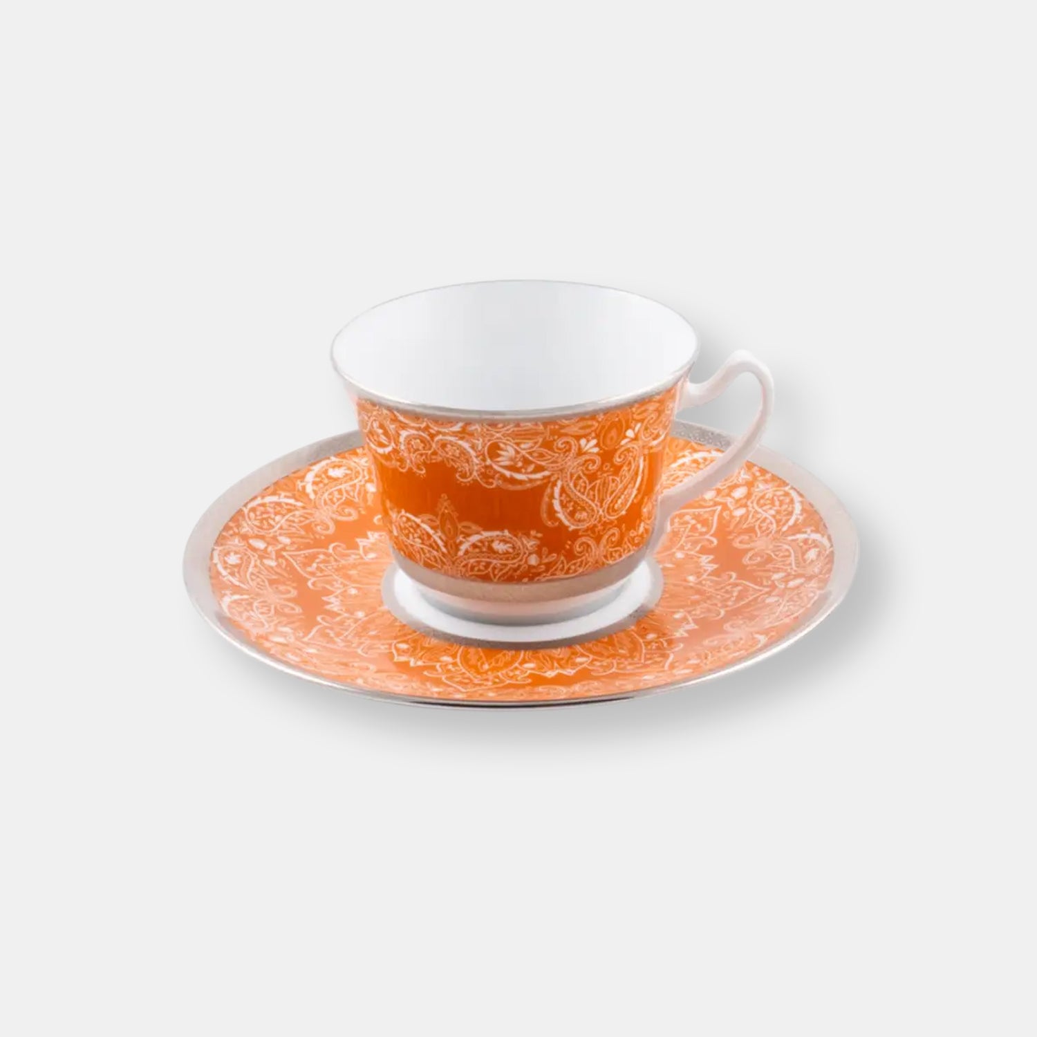 Tasse et soucoupe déjeuner xl romane orange