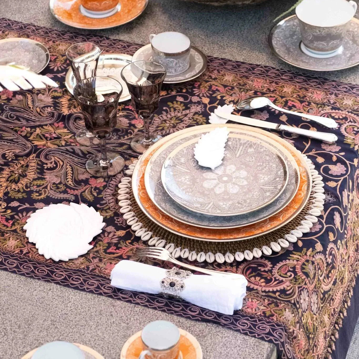 Tasse et soucoupe déjeuner xl romane orange