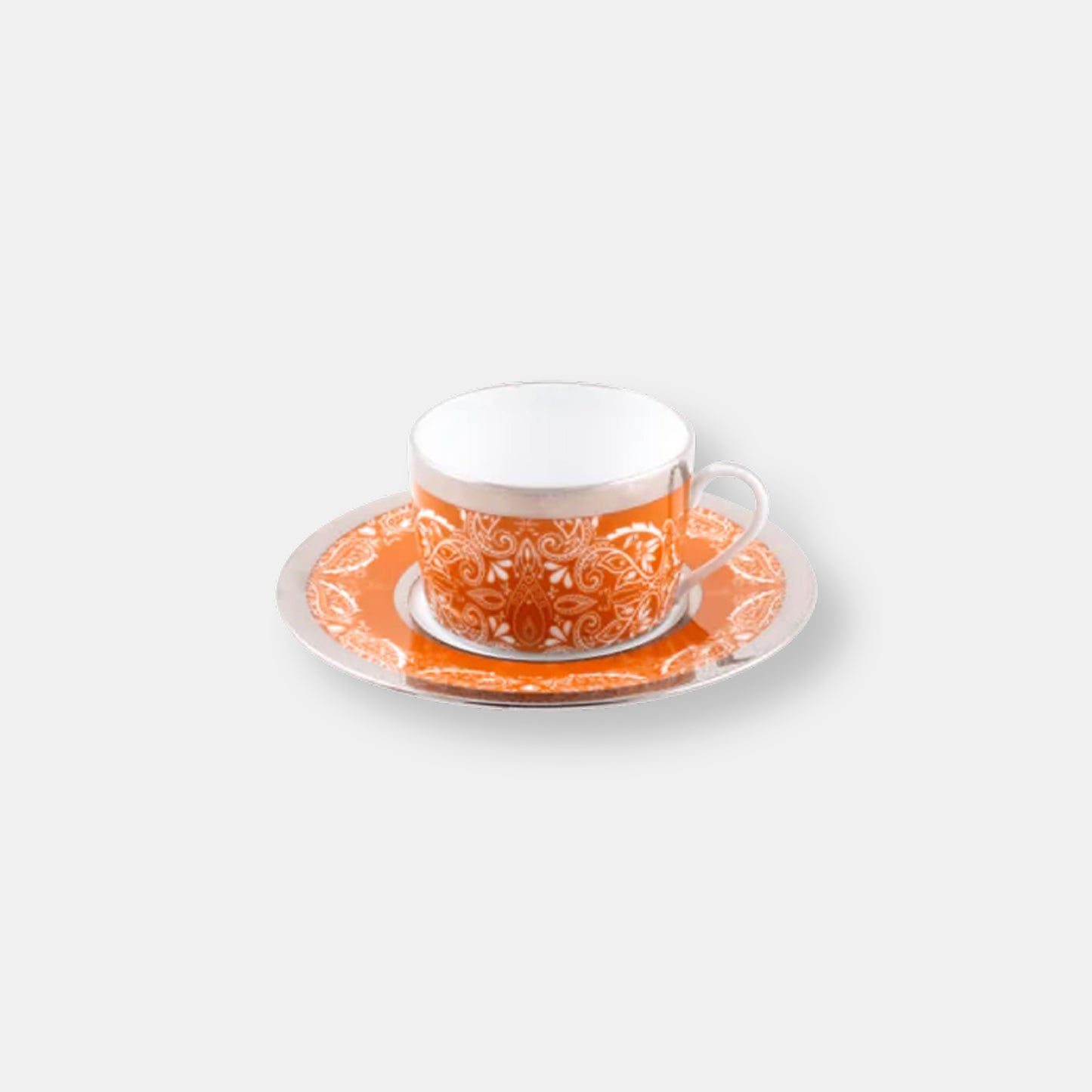 Coffret de 2 tasses et soucoupes romane orange