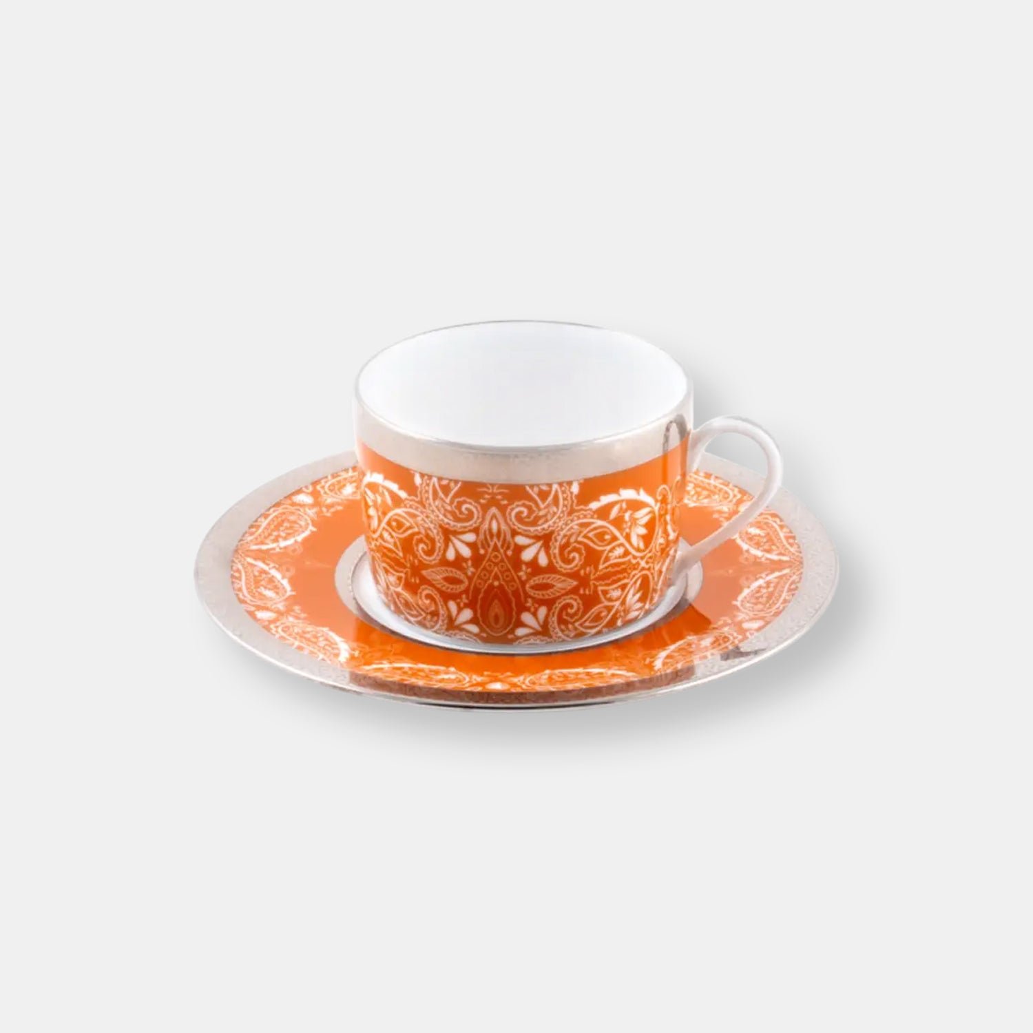 Coffret de 4 tasses soucoupes thé romane orange