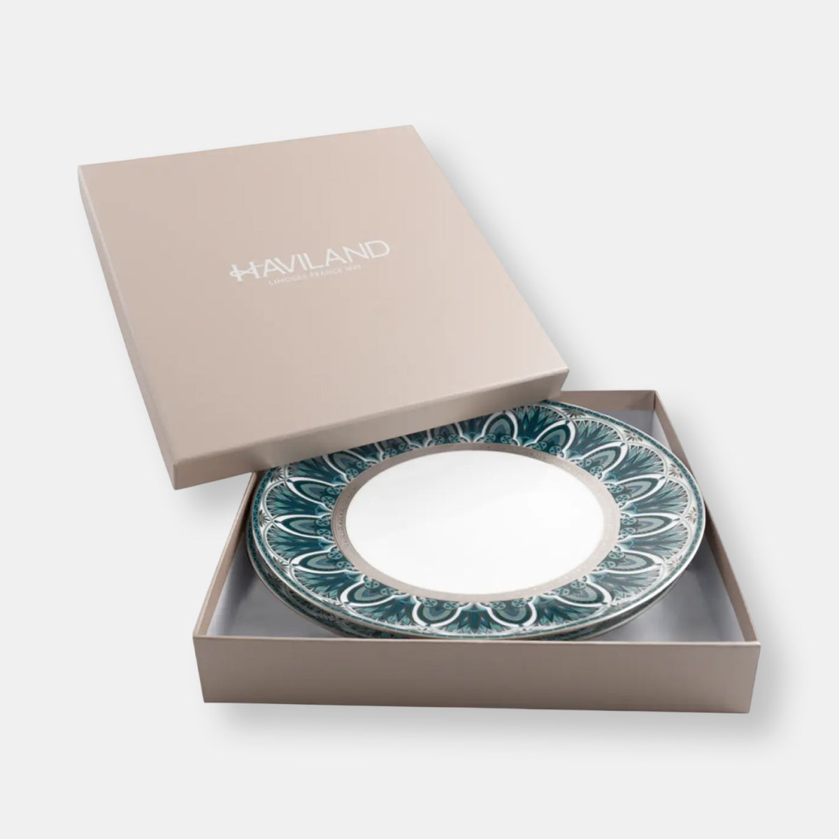 Rêves du nil coffret de 2 assiettes gastronomie platine