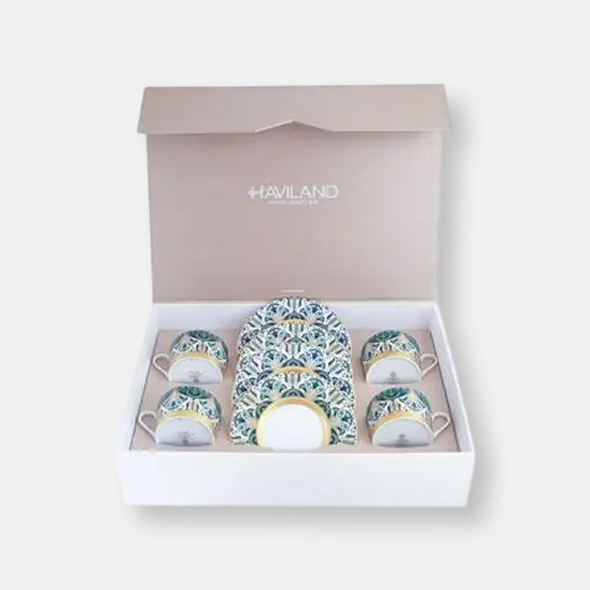 Rêves du nil coffret de 4 tasses et soucoupes thé