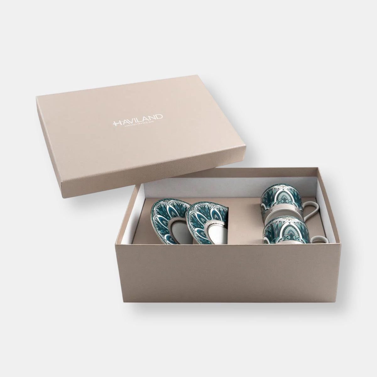 Rêves du nil coffret de 4 tasses et soucoupes café