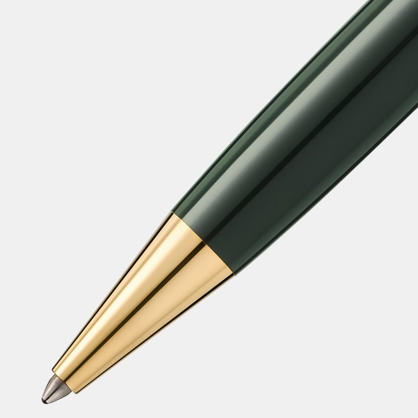 Stylo-bille meisterstuck the origin classique, résine précieuse vert foncé et garnitures dorées, édition anniversaire