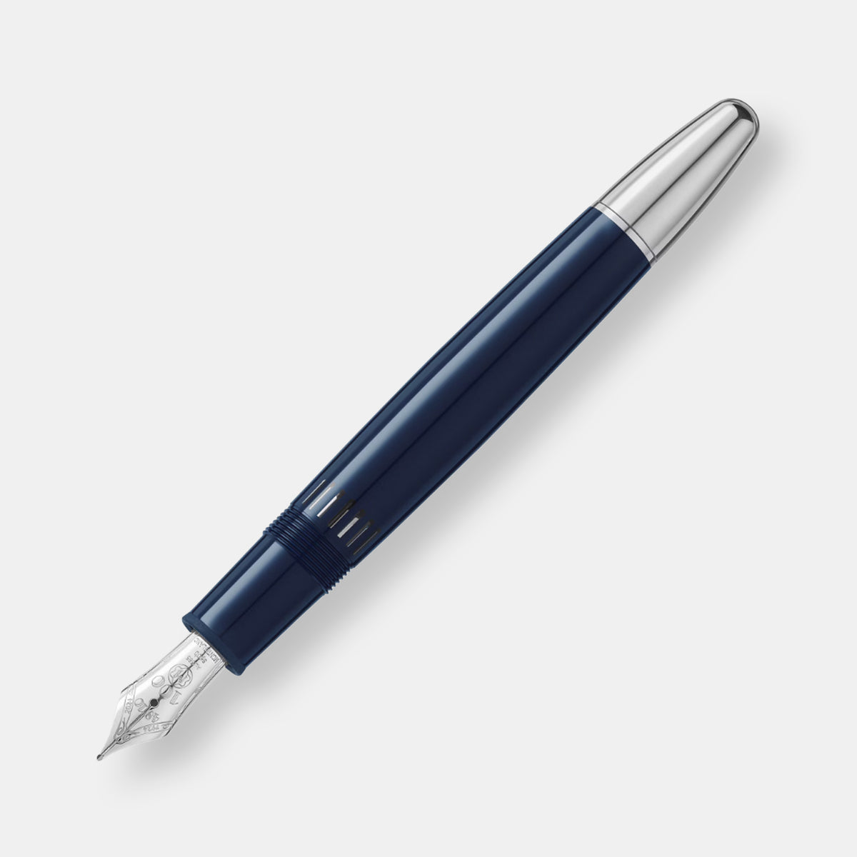 Stylo-plume, collection meisterstuck the origin, plume type m, résine précieuse bleue, édition anniversaire