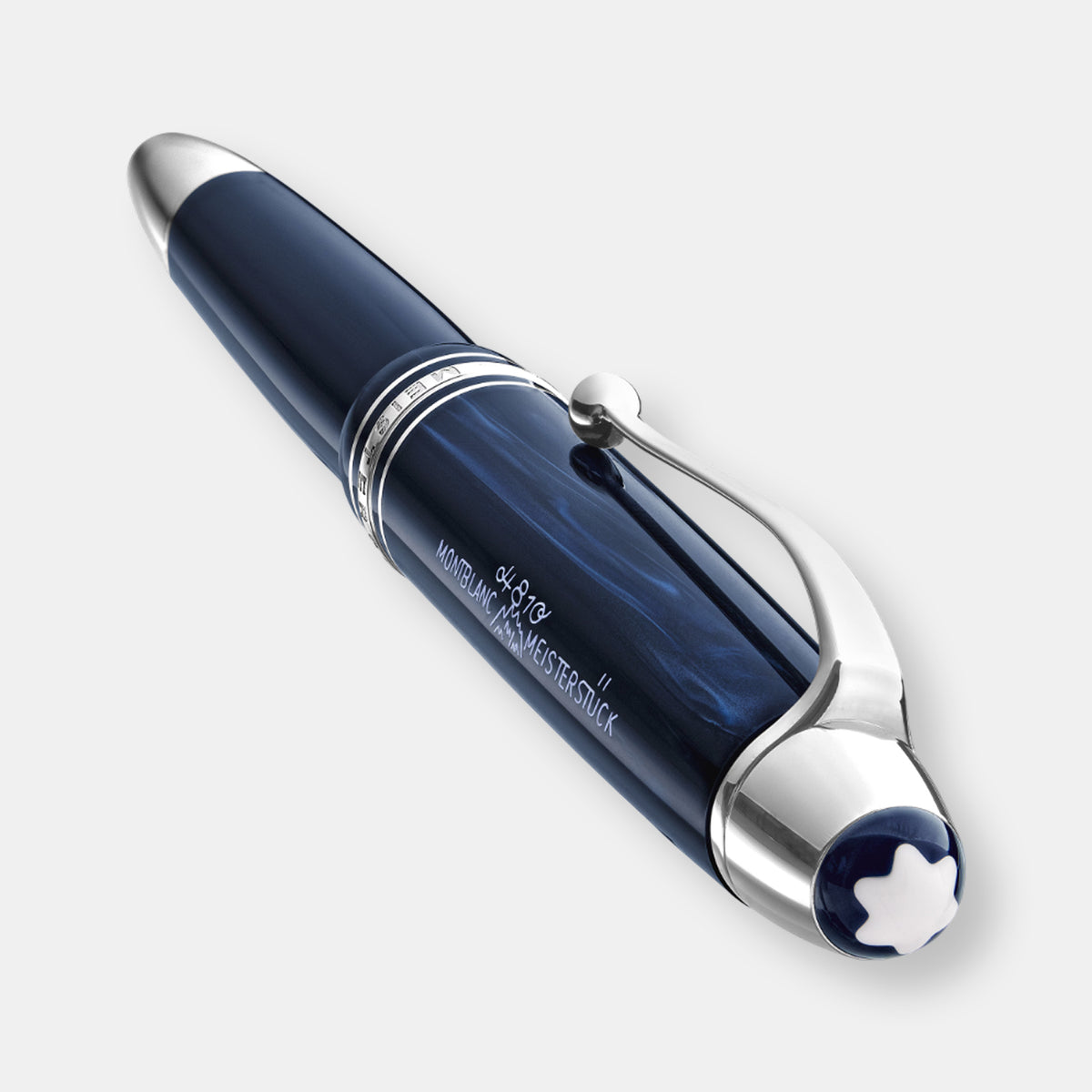 Stylo-plume, collection meisterstuck the origin, plume type m, résine précieuse bleue, édition anniversaire