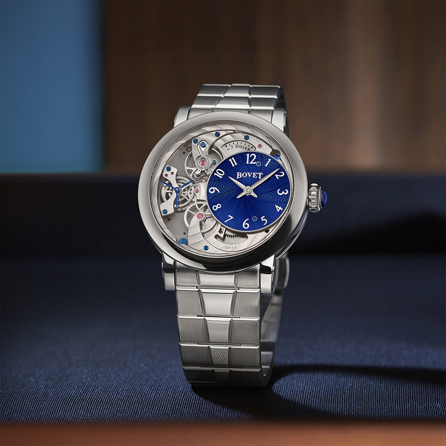 Montre recital 12 en titane et cadran bleu