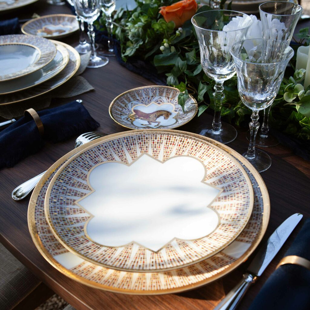 Coffret de 2 assiettes gastronomie cavalier royal