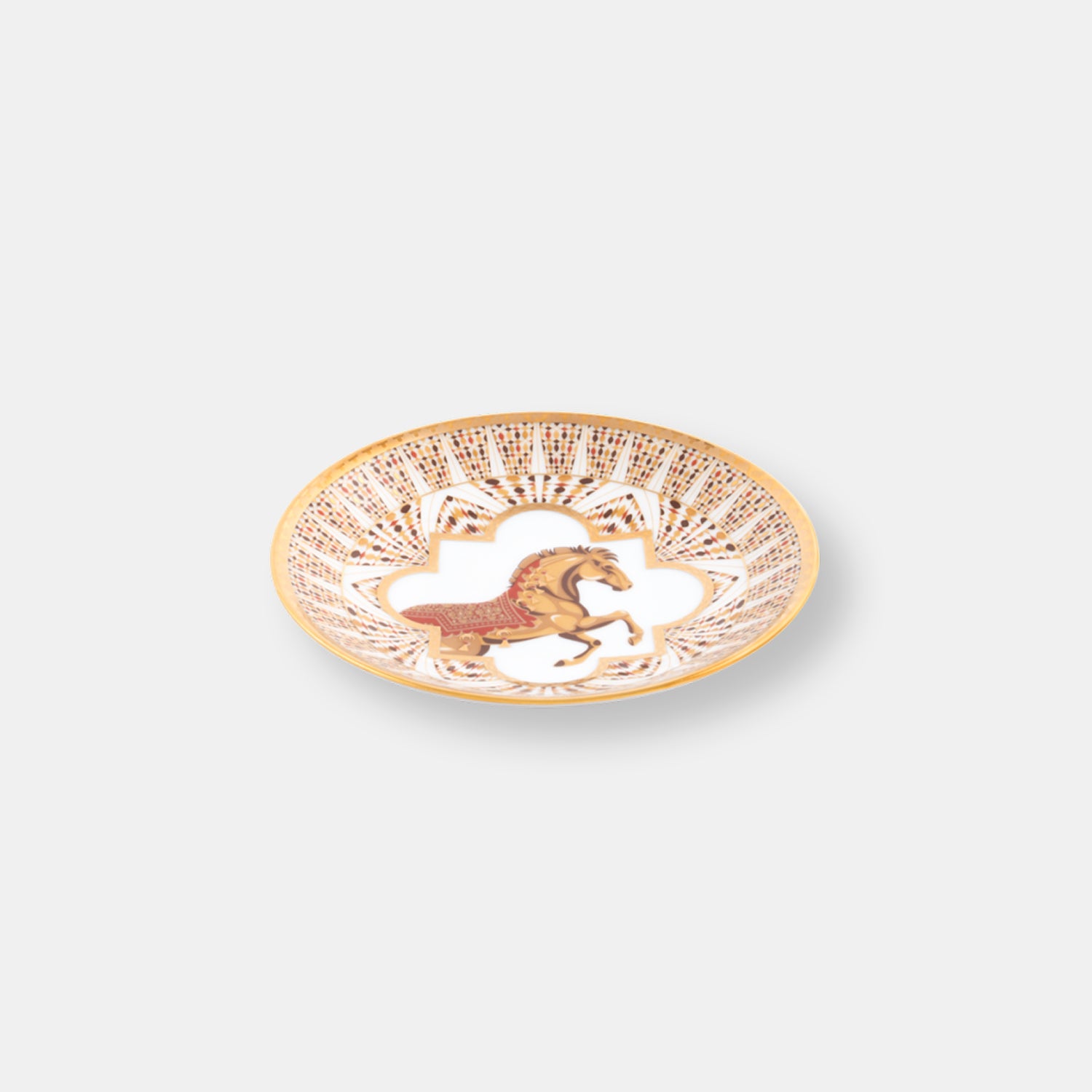 Coffret de 2 assiettes à pain cavalier royal