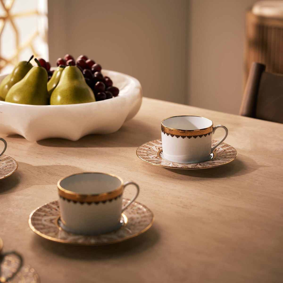 Coffret de 4 tasses et soucoupes thé cavalier royal