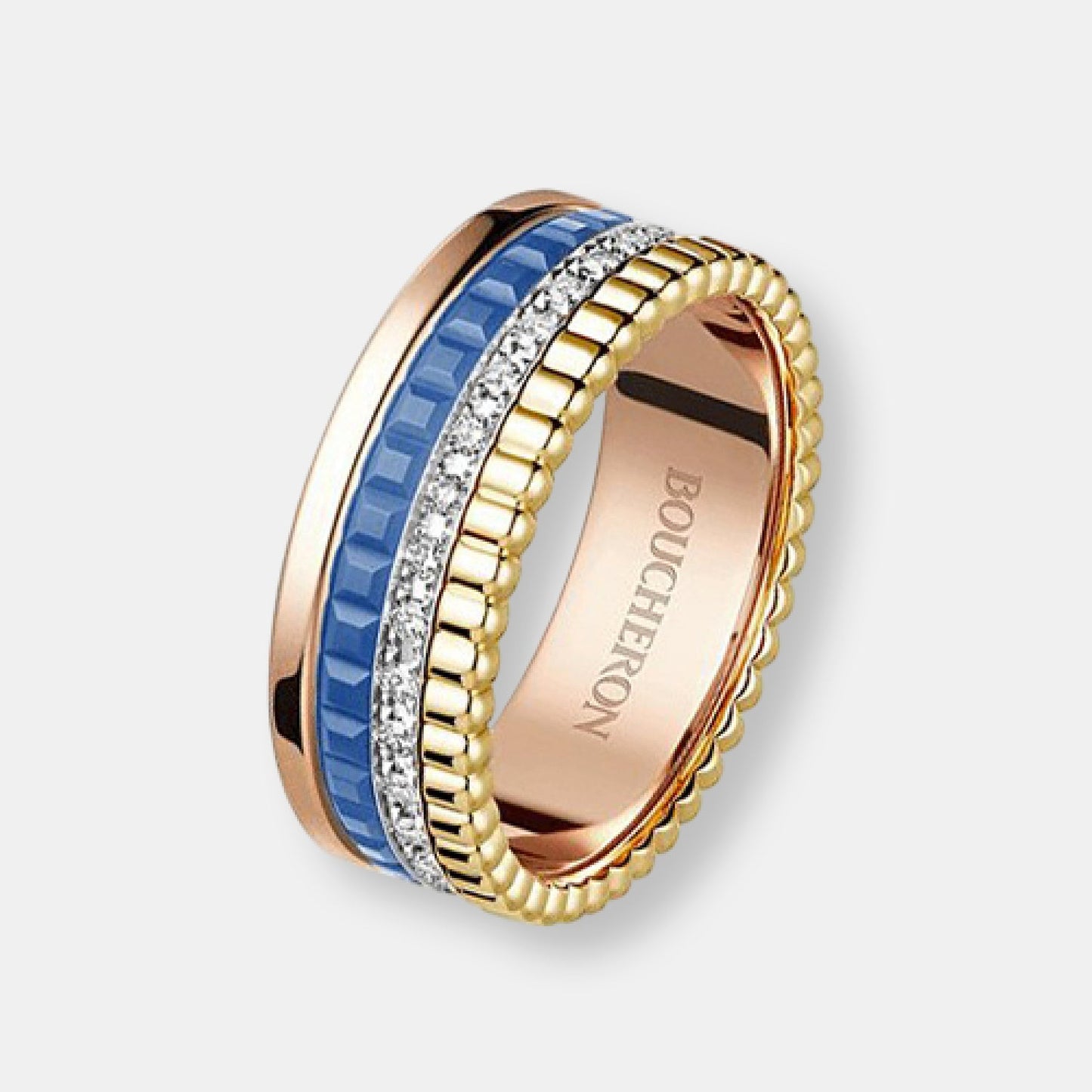 Bague quatre blue edition small