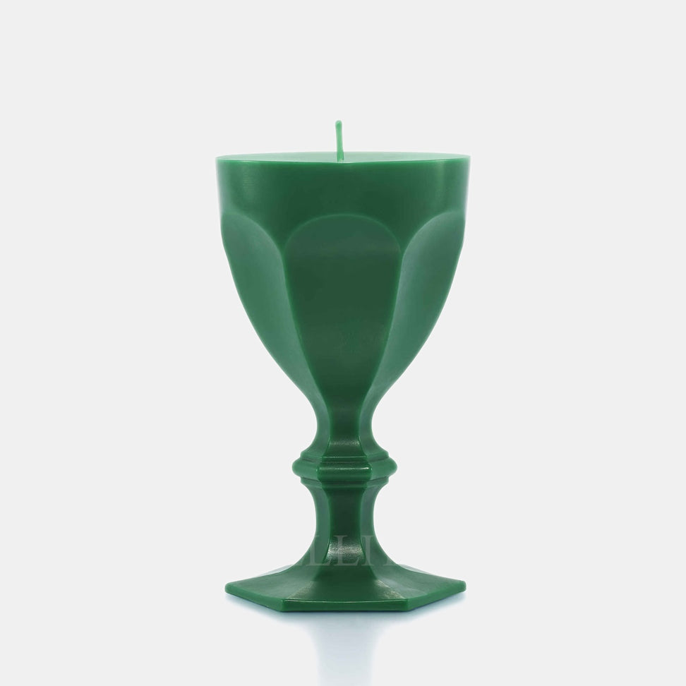 Bougie en verre harcourt vert