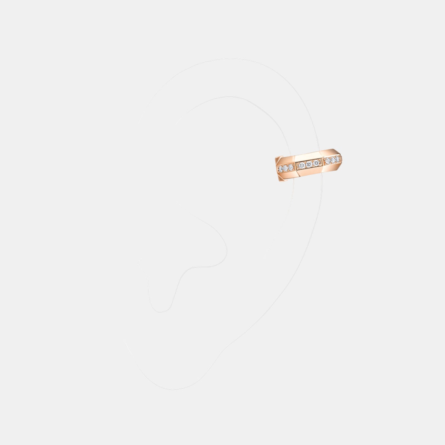 Mono boucle d'oreille top clip moderniste