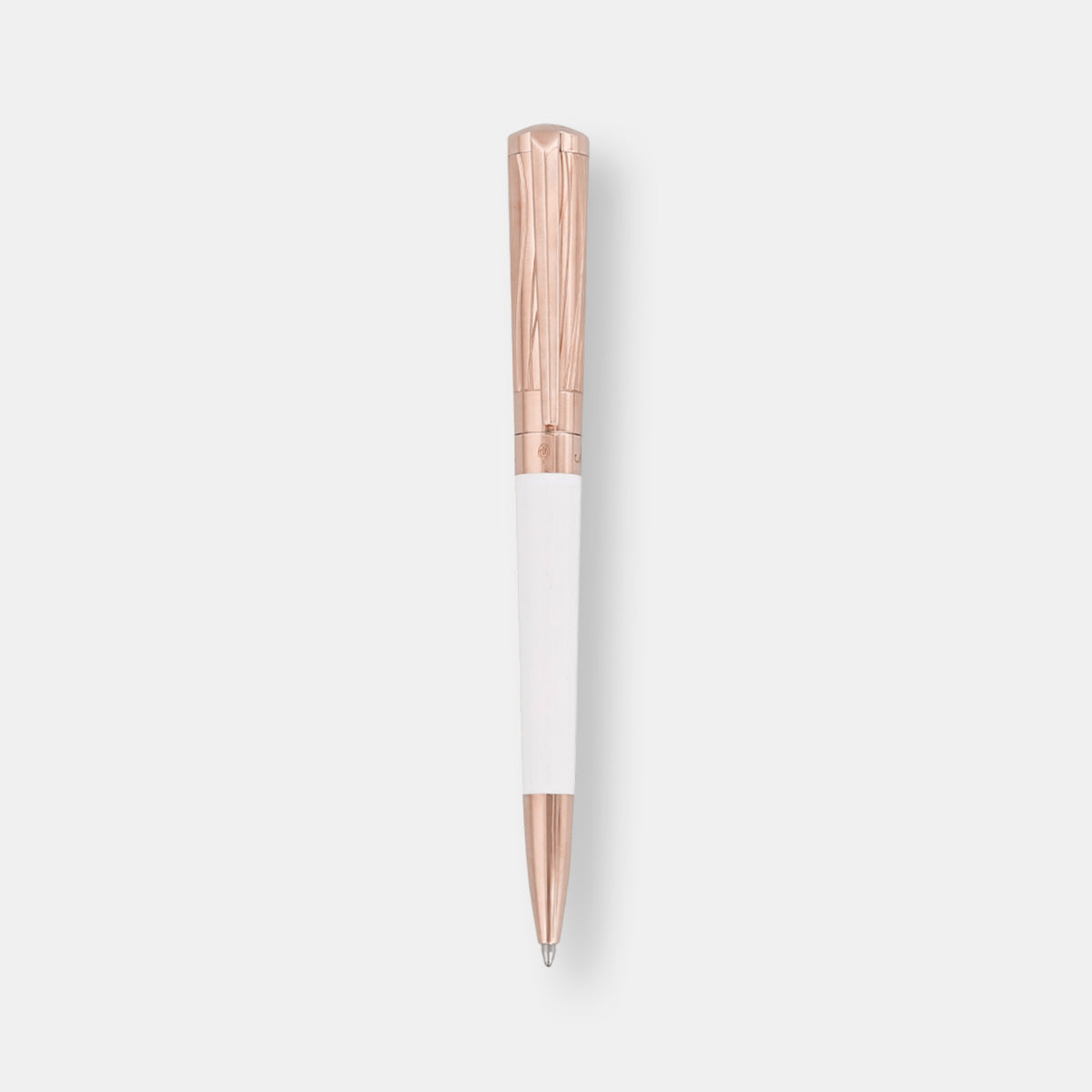 Stylo liberté stylo à bille laque blanche / or rose