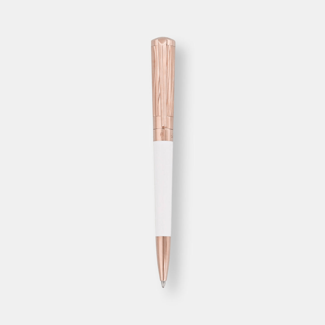 Stylo liberté stylo à bille laque blanche / or rose