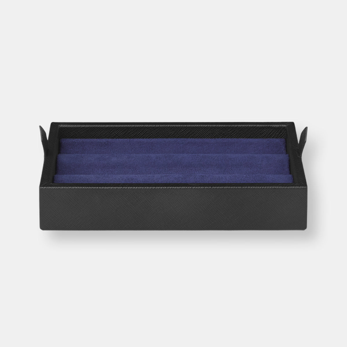 Boîte de bureau en cuir pour trois instruments d’écriture et une bouteille d’encre
