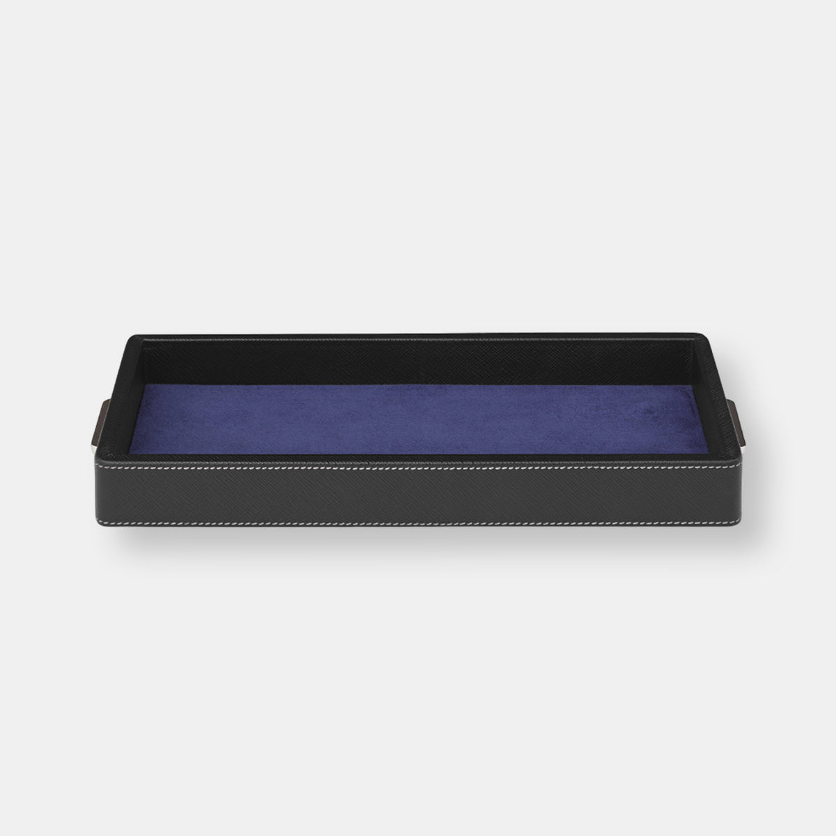 Boîte de bureau en cuir pour trois instruments d’écriture et une bouteille d’encre
