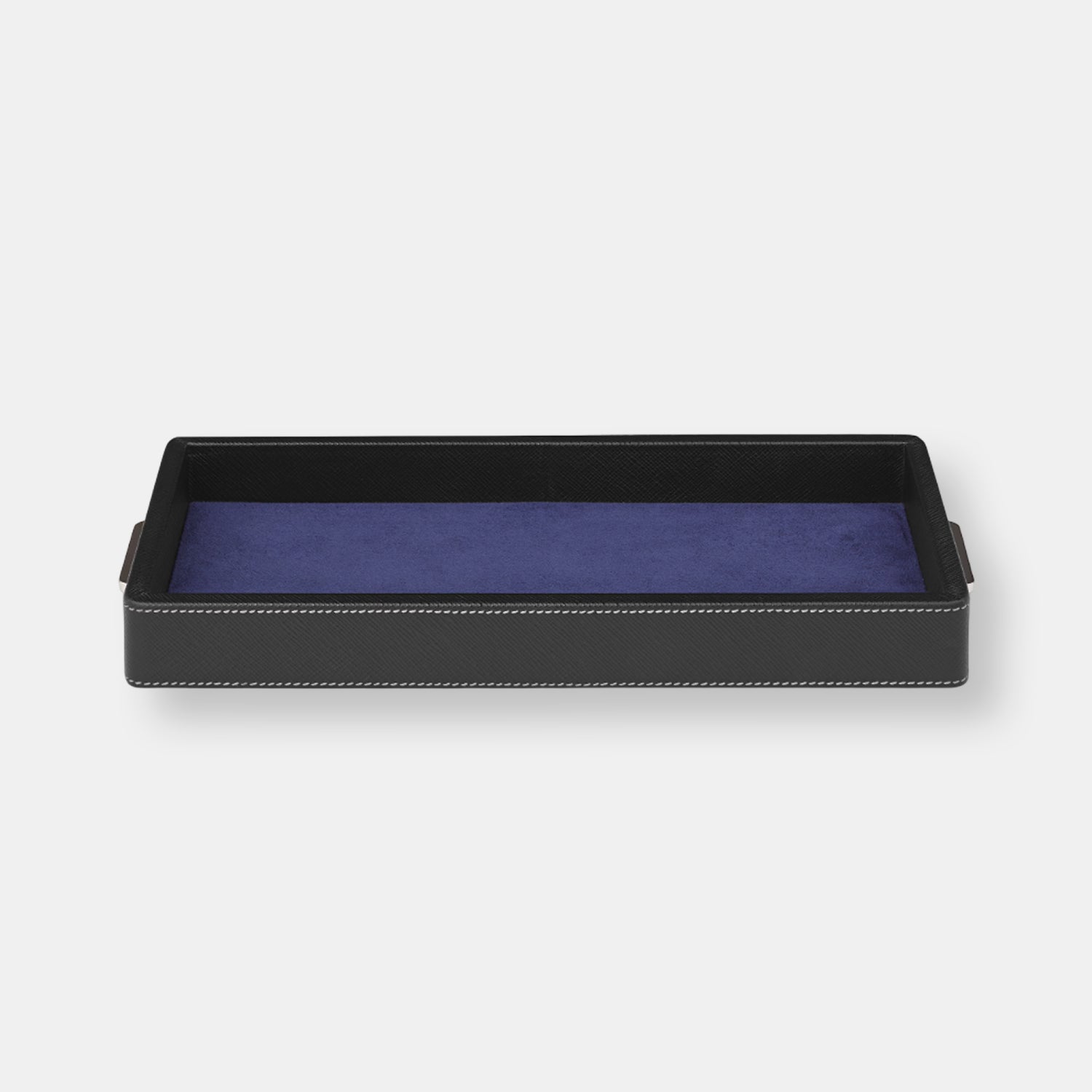 Boîte de bureau en cuir pour trois instruments d’écriture et une bouteille d’encre