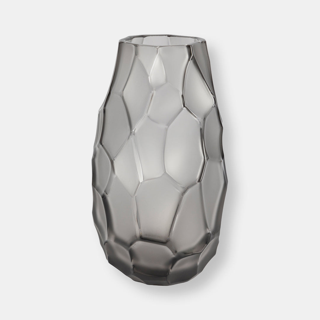 Vase silex, petit modèle cristal gris