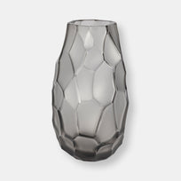 Vase silex, petit modèle cristal gris